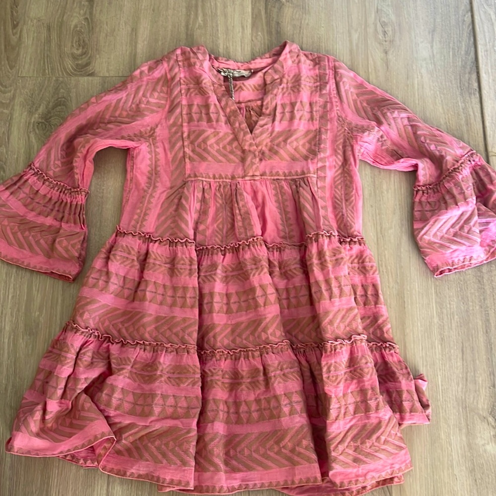 Devotion Twins ‘Camel Purple Pink Ella Dress’ mini size x-small XS